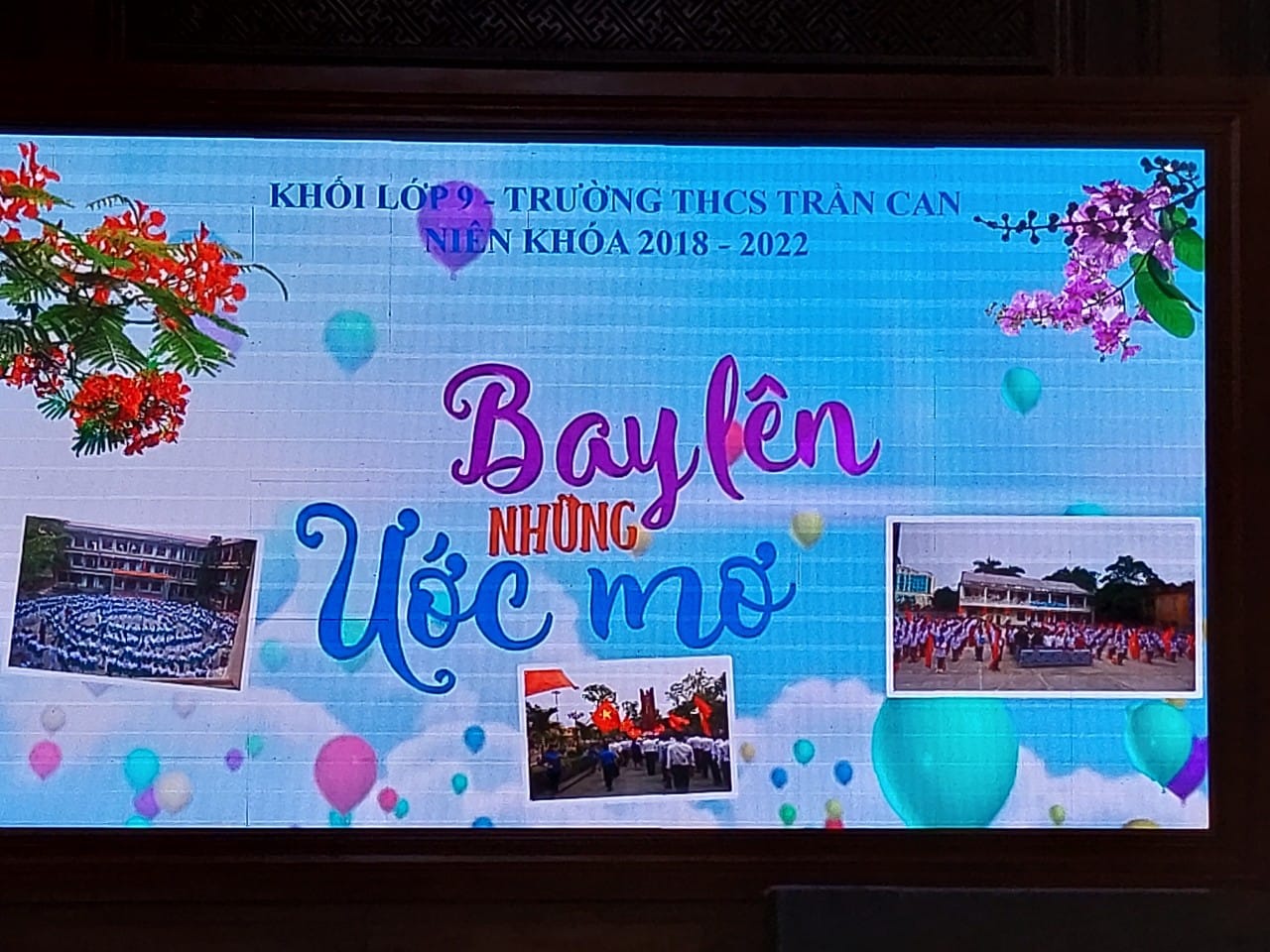 XÚC ĐỘNG LỄ TRI ÂN CỦA HỌC SINH KHỐI 9 NIÊN KHOÁ 2018 -2022  CỦA TRƯỜNG THCS TRẦN CAN